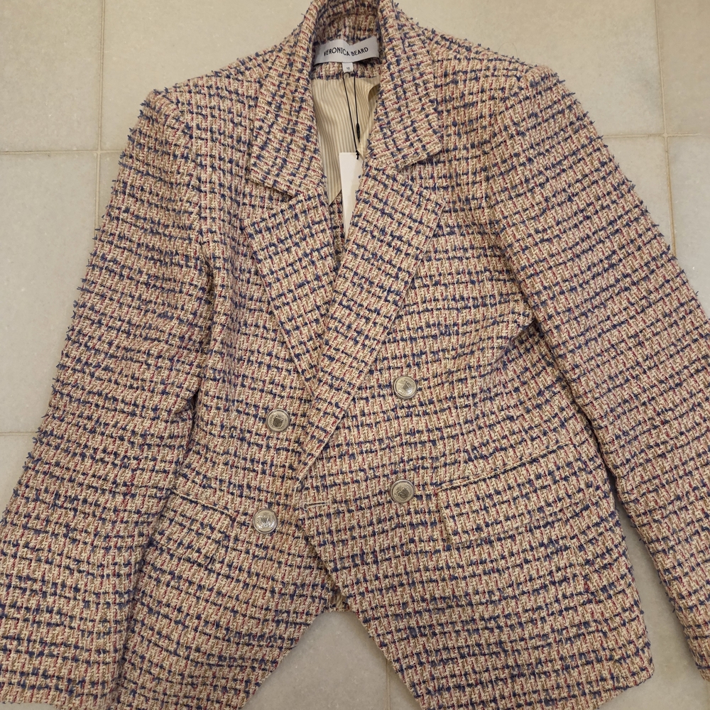 Veronica Beard Taja Dickey SIZE 12- Multicolor Tweed Blazer *NEW*